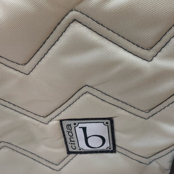 CINDA B Cream Nylon Quilted Shoulder Purse - Picture 9 of 9